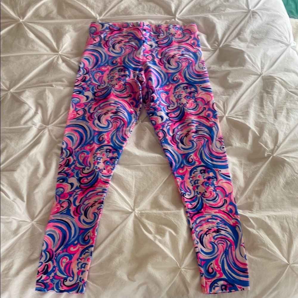 Lilly Pulitzer Pink and Blue Swirl Leggings